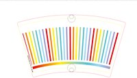 2020年10月20日市场杯彩色色条9.8高 一次性定制纸杯、一次性广告纸杯设计图