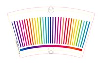 2020年10月20日市场杯彩色色条9.8高 一次性定制纸杯、一次性广告纸杯设计图