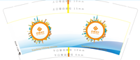 12210531启德留学9盎司1000个（改）：回眸一笑仪世一梦 一次性定制纸杯、一次性广告纸杯设计图