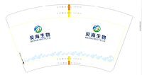 12230303 14盎司1千：蓝天白云一丝黑 一次性定制纸杯、一次性广告纸杯设计图
