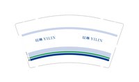 （休白做500） 12240816以琳 Y I L I N 9盎司1000个：初见_jun 一次性定制纸杯、一次性广告纸杯设计图
