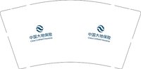 12241121中国大地保险9盎司1千个：蓝色的精灵2006 一次性定制纸杯、一次性广告纸杯设计图