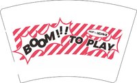 12241203BOOM 16盎司3千；忧郁的拖拉机 一次性定制纸杯、一次性广告纸杯设计图