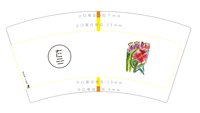 13241130 花图7盎司1千个：linfang冯 一次性定制纸杯、一次性广告纸杯设计图