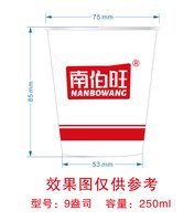 【图稿错误，不要关联】12241129南伯旺9盎司1千个：黄vicky520 一次性定制纸杯、一次性广告纸杯设计图