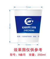 12241129柘城县零工市场9盎司加厚1千（收据112）：zhxx0912 一次性定制纸杯、一次性广告纸杯设计图
