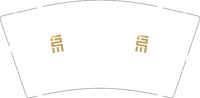 12241202 金色几何图形9盎司1千；diztie5960823 一次性定制纸杯、一次性广告纸杯设计图