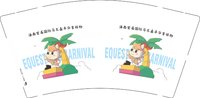 13241128 海南首届国际马术嘉年华吉祥物9盎司1千个：tb78525715 一次性定制纸杯、一次性广告纸杯设计图