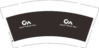 12241202 （改黑底）CRAFTSMAN·手艺人9盎司3千个：since250 一次性定制纸杯、一次性广告纸杯设计图