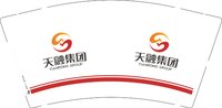 12250106天融集团9盎司加厚1千个：李月亮iii 一次性定制纸杯、一次性广告纸杯设计图