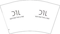 11241217DEFINE THE LINE12盎司1千（发国外 包装包好一点）：（配黑高盖1千）tb384253138328 一次性定制纸杯、一次性广告纸杯设计图