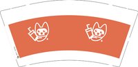 12250106易食堂咖啡吧LOGO9盎司1千个：左绿水 一次性定制纸杯、一次性广告纸杯设计图