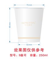 12250102 花田喜铺9盎司5千：蛋蛋三口之家 一次性定制纸杯、一次性广告纸杯设计图