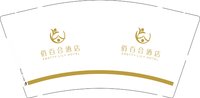11241214俏百合酒店9盎司1千个：飞舞滑冰 一次性定制纸杯、一次性广告纸杯设计图