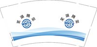 12250205芜湖腾玺9盎司加厚1千：丝条藤 一次性定制纸杯、一次性广告纸杯设计图