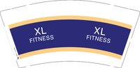 16250107 XL FITNESS9盎司1千：尹若梓莹 一次性定制纸杯、一次性广告纸杯设计图