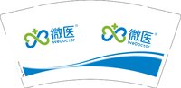 12250109微医9盎司加厚1千个：sun枫7 一次性定制纸杯、一次性广告纸杯设计图