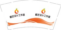 12250219 橙艺设计工作宝 9盎司加厚1000个：烟雨断斜阳87876033 一次性定制纸杯、一次性广告纸杯设计图