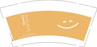 （印500修白杯）12250224COFFEE 笑脸图 9盎司加厚1千：澄清新 一次性定制纸杯、一次性广告纸杯设计图
