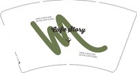 13250218老铺咖啡（w绿色logo） 14盎司1千个：cafe记 一次性定制纸杯、一次性广告纸杯设计图