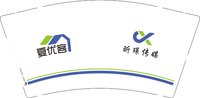 12250220夏优客9盎司1千：摇尾巴的粉红豹 一次性定制纸杯、一次性广告纸杯设计图
