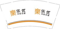 12250216乐优9盎司加厚1千个：笑神张 一次性定制纸杯、一次性广告纸杯设计图