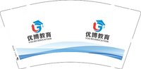 3140215 优博教育 9盎司特厚1000个：250215-271455372860169 一次性定制纸杯、一次性广告纸杯设计图