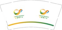 15250219 金麦穗农业 9盎司加厚1000个：百度微信wuzhidewuzhi 一次性定制纸杯、一次性广告纸杯设计图