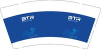 （印刷500修白）12250206BTR蓝9盎司加厚1千：代加松 一次性定制纸杯、一次性广告纸杯设计图