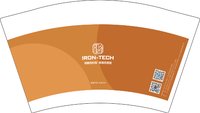 15250208iron-tech橙色 12盎司5000个：百度微信lixiangyan 一次性定制纸杯、一次性广告纸杯设计图