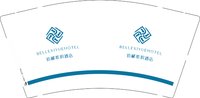 （印刷500修白）12250427佰娜希玥酒店9盎司加厚1千：121qb 一次性定制纸杯、一次性广告纸杯设计图