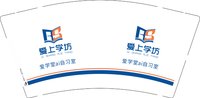 12250505 爱上学坊9盎司加厚1千：tb933553883053 一次性定制纸杯、一次性广告纸杯设计图