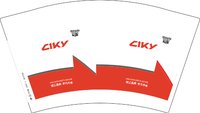 12250428CLKY12盎司1千：尝尝清粥小菜 一次性定制纸杯、一次性广告纸杯设计图
