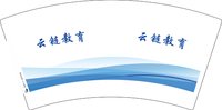 3140508 云链教育 7盎司特厚2000个：250508-504407027300454 一次性定制纸杯、一次性广告纸杯设计图