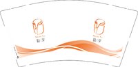 12250602粘芽9盎司加厚1千：穿越黄昏丿 一次性定制纸杯、一次性广告纸杯设计图