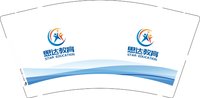 12250614思达教育9盎司1千个：lc620617 一次性定制纸杯、一次性广告纸杯设计图