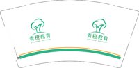 12250706青橙教育9盎司1千：tb361897400215 一次性定制纸杯、一次性广告纸杯设计图