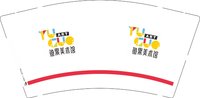14250703鱼果美术馆 9盎司1千个：花想容v 一次性定制纸杯、一次性广告纸杯设计图
