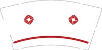 11250627红色Logo9盎司2千（1千一箱 打印合格放箱内送货单贴外箱）：粉铯吖吖 一次性定制纸杯、一次性广告纸杯设计图