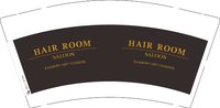 12250620HAIR ROOM9盎司1千（1千1箱装 已补入仓费）：（配黑高盖1千）chikzlee90 一次性定制纸杯、一次性广告纸杯设计图