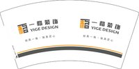 12250614 一格装饰7盎司五千个：bank_woo 一次性定制纸杯、一次性广告纸杯设计图