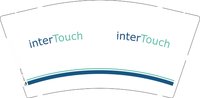 （印刷500）12250617interTouch9盎司1千：郭淑贞612 一次性定制纸杯、一次性广告纸杯设计图