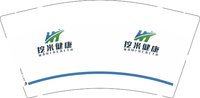 13250624 有改 挖米健康 9盎司特厚1千个：秋叶coco 一次性定制纸杯、一次性广告纸杯设计图