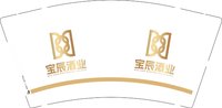 （印500个其他休白）12250702 宝辰酒业9盎司一千个：tb950544405 一次性定制纸杯、一次性广告纸杯设计图