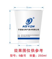 12250612宁波能元电气技术有限公司 9盎司1000个：不过如此5072 一次性定制纸杯、一次性广告纸杯设计图