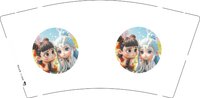 13250610哪吒与敖丙9盎司1千：伤心女孩1815 一次性定制纸杯、一次性广告纸杯设计图