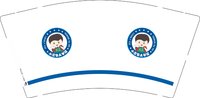 12250616小豆包 9盎司1000个：奋斗中的老王 一次性定制纸杯、一次性广告纸杯设计图
