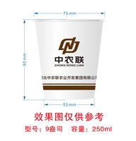 12250708 中农联7盎司1千：lovexinyu1128 一次性定制纸杯、一次性广告纸杯设计图