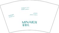 12250711芈奈儿 12盎司1千：minaier公 一次性定制纸杯、一次性广告纸杯设计图