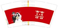 12250723囍9盎司加厚1千个：麦麦小厨子 一次性定制纸杯、一次性广告纸杯设计图